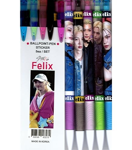 Amazon.co.jp: ヒョンジン グッズ ボールペン 5本セット + ステッカー